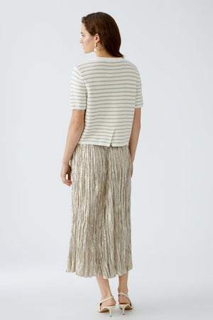 oui embellished logo stripe knit in cream&beige (back)