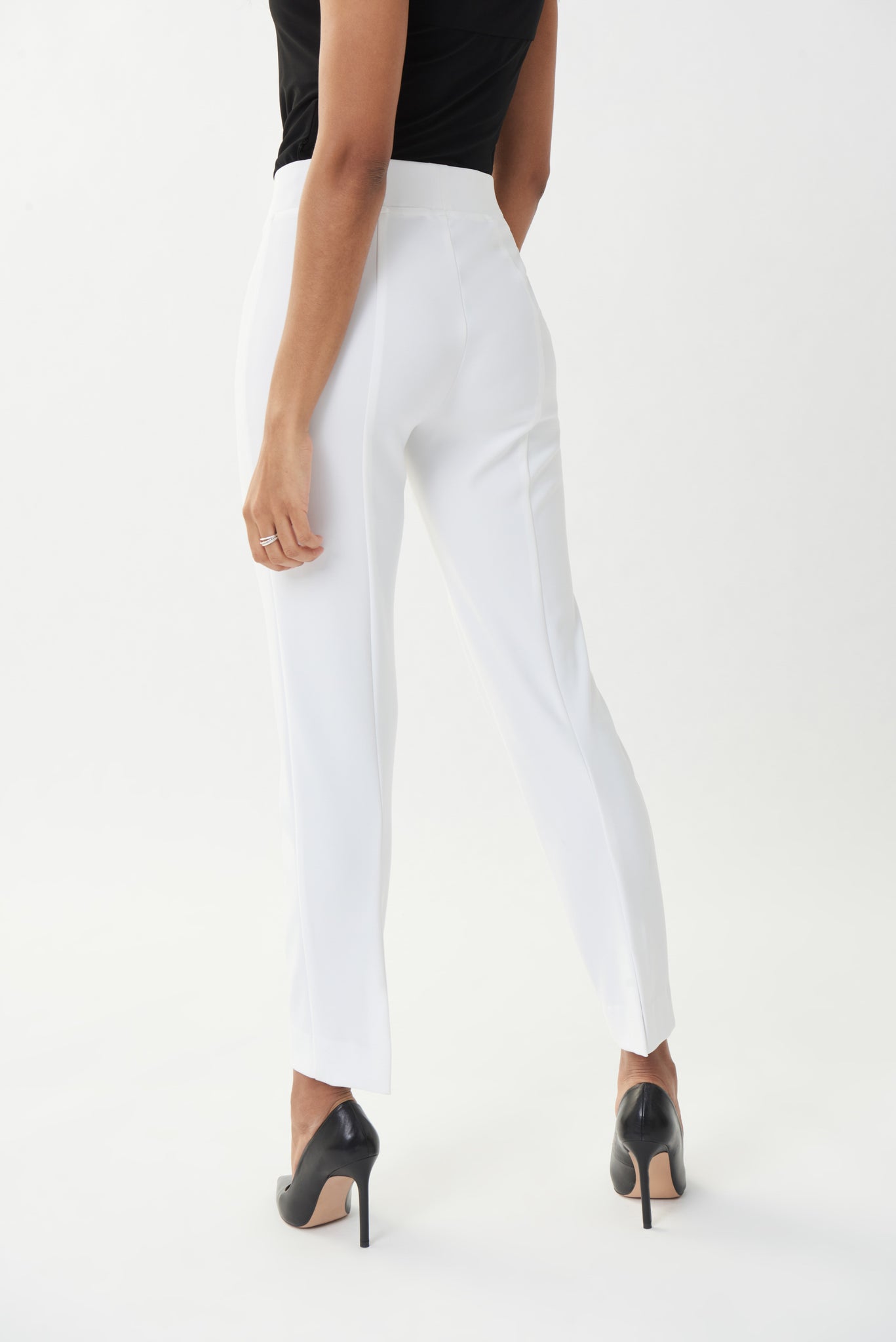 Joseph Ribkoff Straight leg trousers with split in white(back)