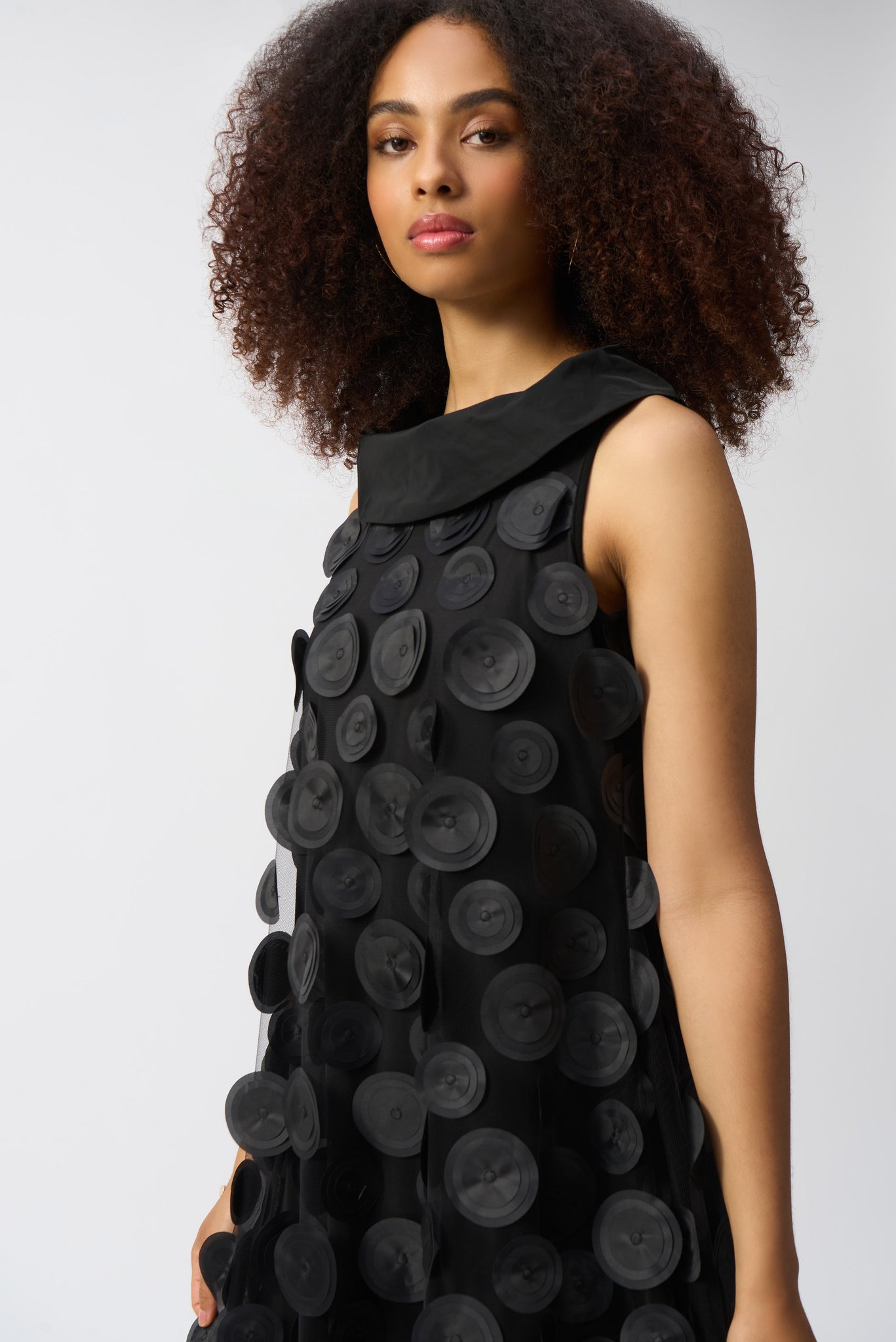 joseph ribkoff 3d dot dress in black(detail)