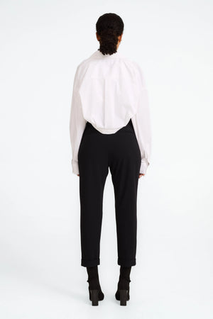 jane lushka look cotton poplin blouse in white (back)