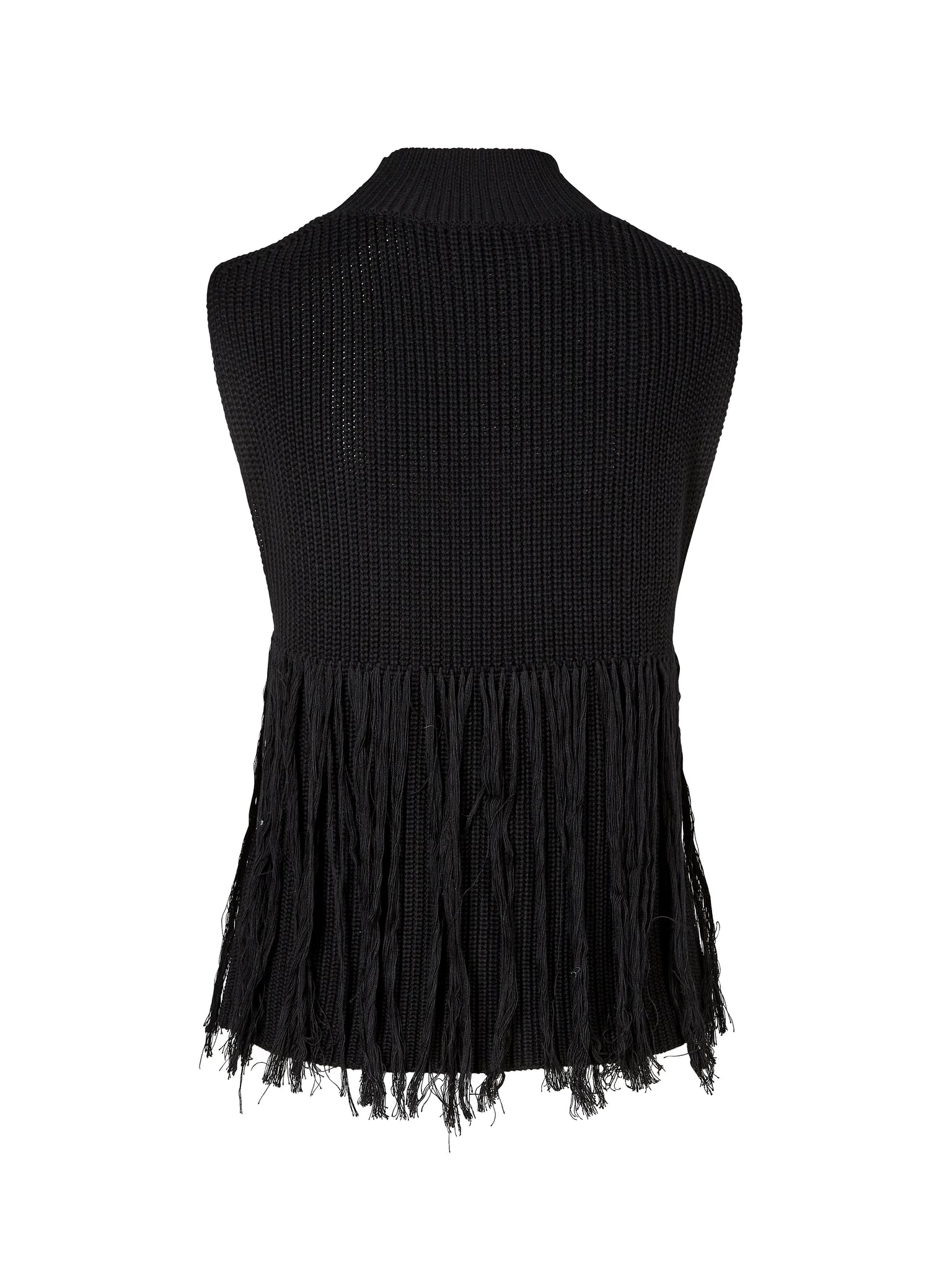 nu denmark virna knit vest in black (back)