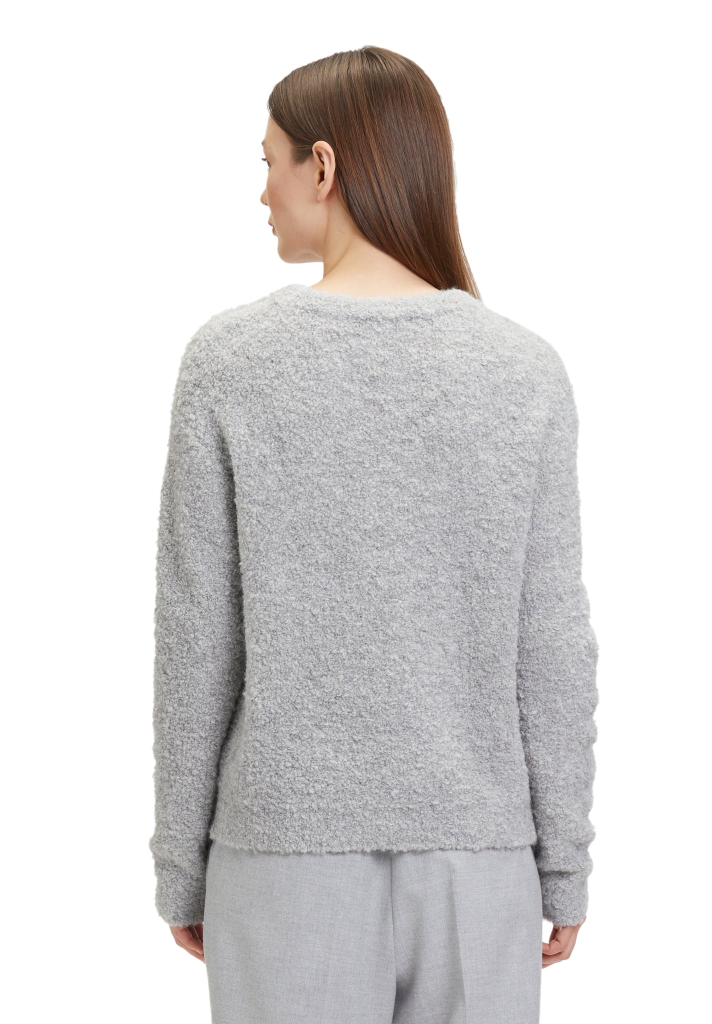 betty&co pearl detail jumper in grey (back)