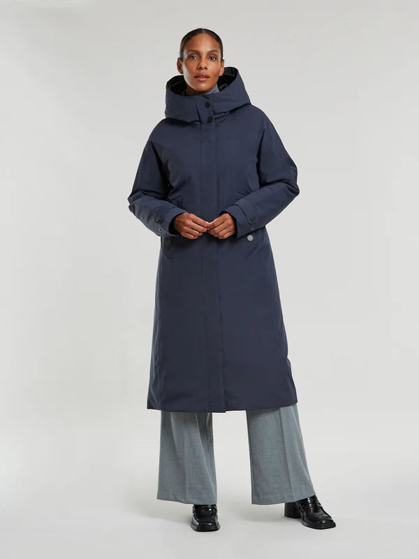 creenstone enite 3in1 raincoat in night blue (front)