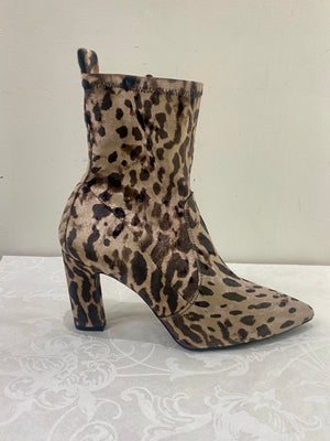 Unisa leopard print sock boots (side)