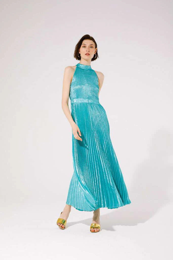 Goa Goa pleat midaxi dress in teal