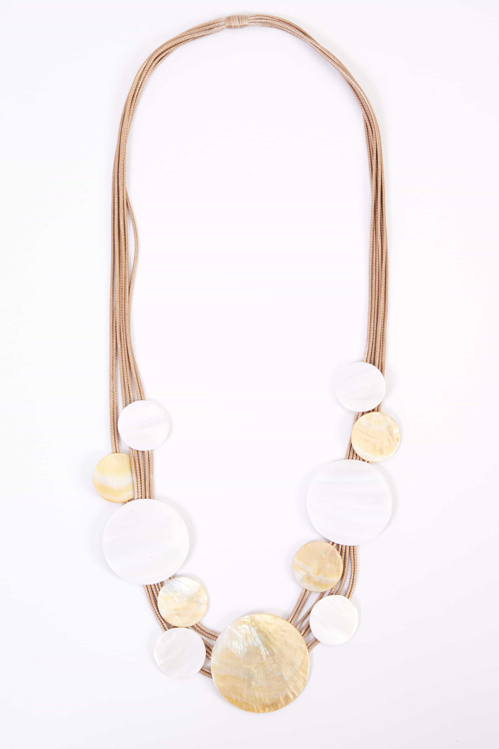 naya multi shell disc necklace (front)