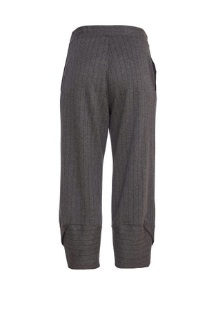 naya ribbed crop trousers in charcoal  (back)