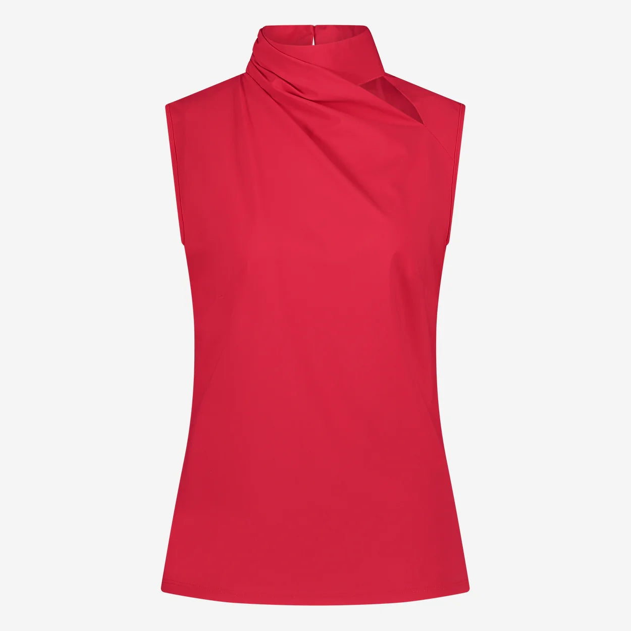 jane lushka naomi tech jersey top in red (front)