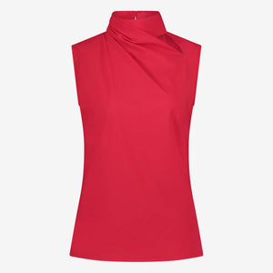 jane lushka naomi tech jersey top in red (front)