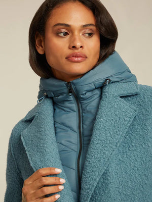 beaumont tara 2in1 coat in teal (detail)