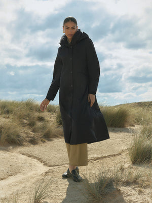 creenstone molly raincoat in black