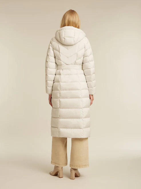 beaumont zahra long puffer coat in off white (back)