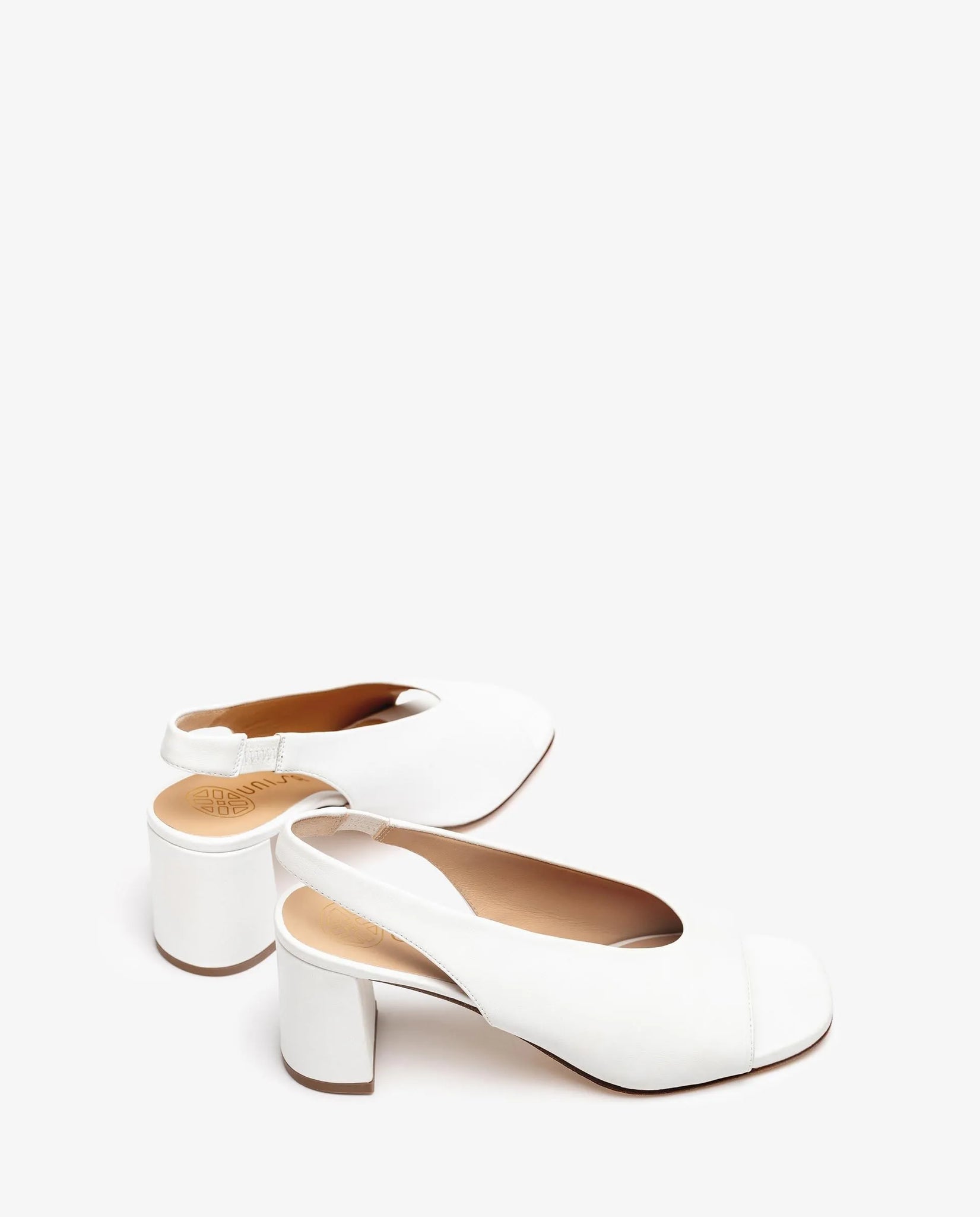 unisa mondy square slingback heel in white