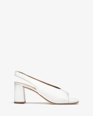 unisa mondy square slingback heel in white