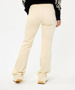 Esqualo soft corduroy flare trousers in off white (back)